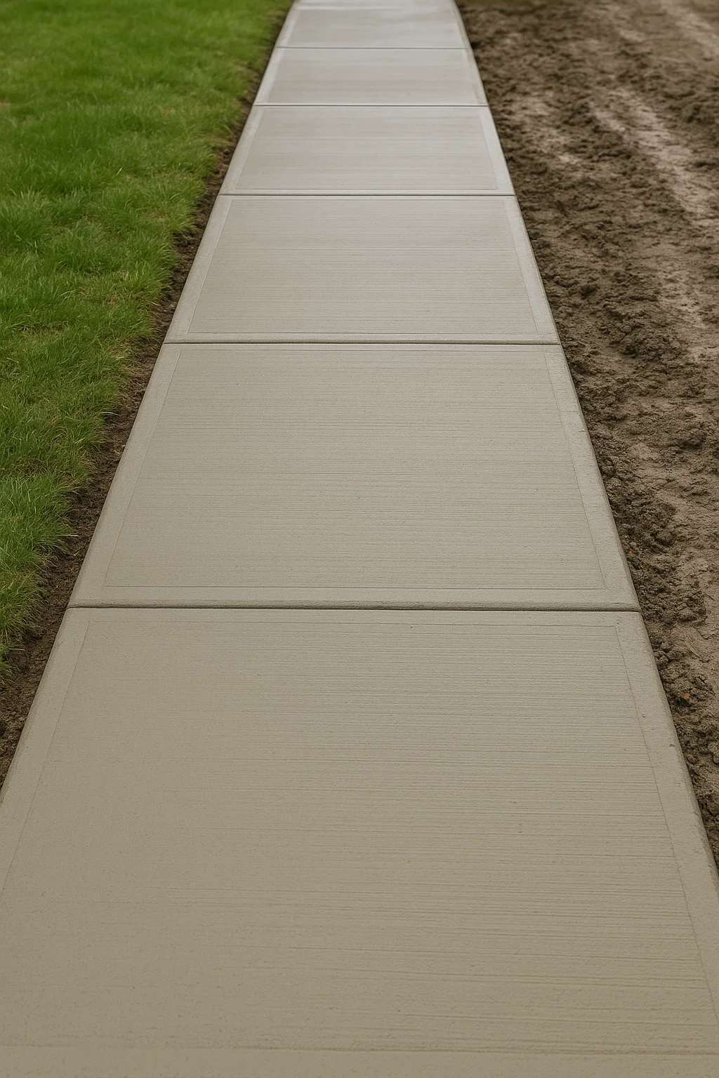 Finished concrete sidewalk in High Point, NC