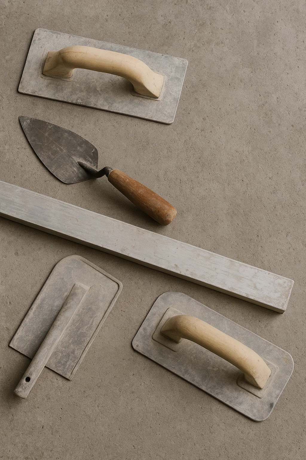 Concrete tools ready for work